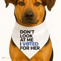 DonT Look At Me I Voted For Her USA-Made Doggie Bandana thumb 1
