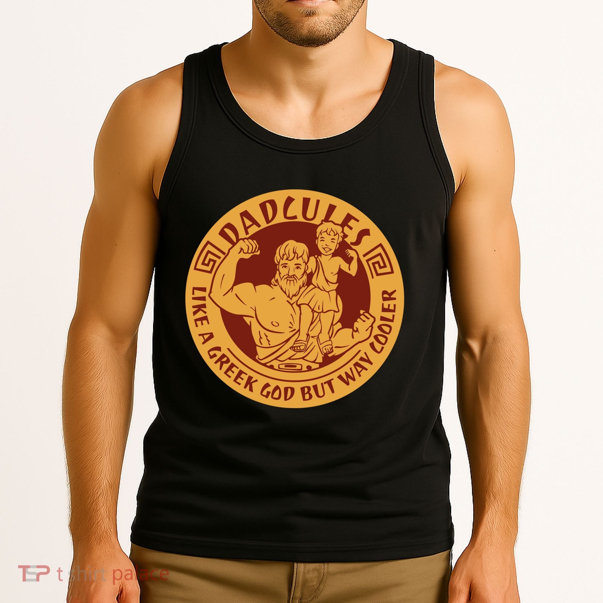 Dadcules Like A Greek God But Way Cooler Father's Day Tank Top
