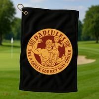 Dadcules Like A Greek God But Way Cooler Father's Day Golf Towel thumb 1