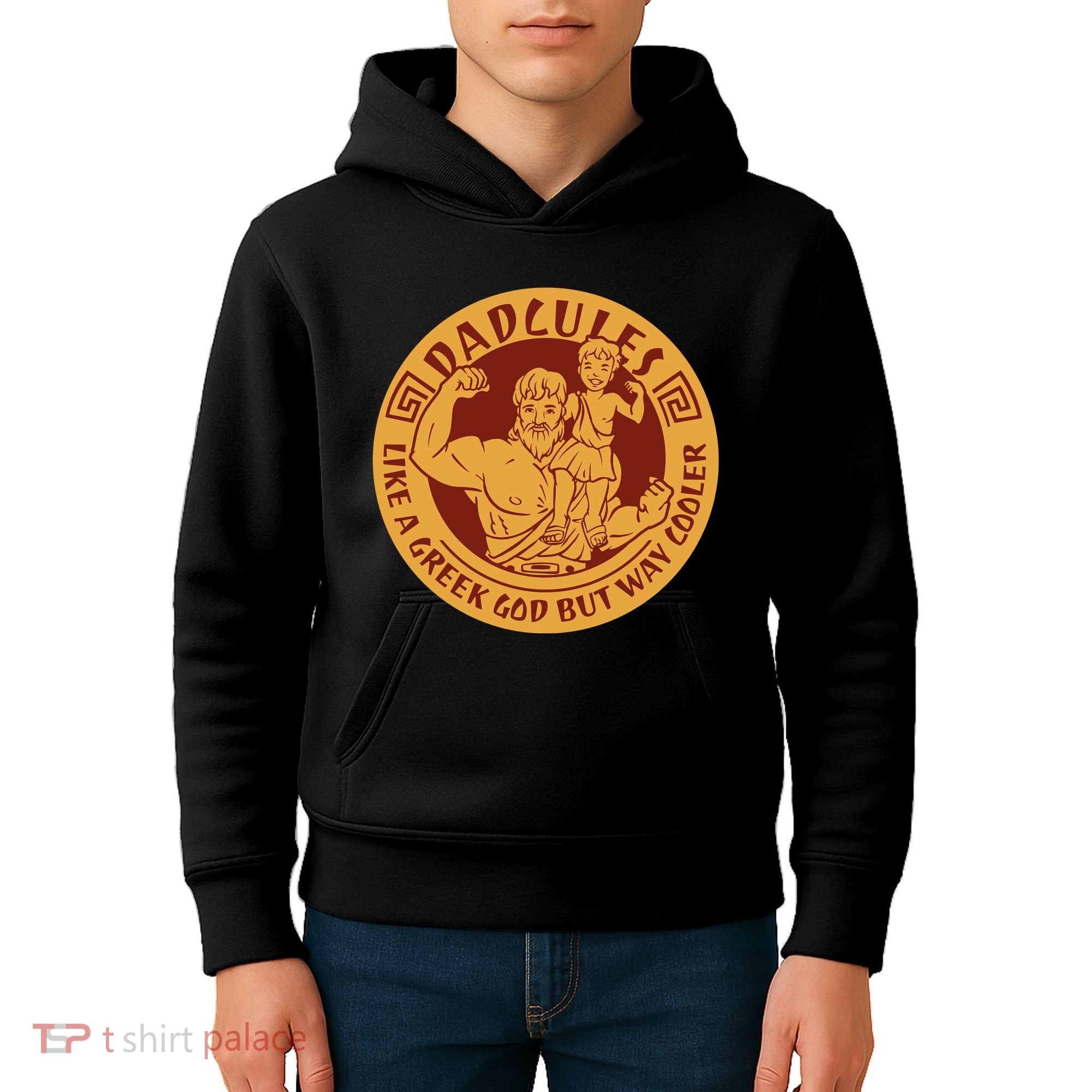 Dadcules Like A Greek God But Way Cooler Father's Day Kids Hoodie
