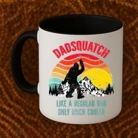 Dadsquatch Like A Regular Dad Only Much Cooler Big Foot Premium Coffee Mug thumb 2