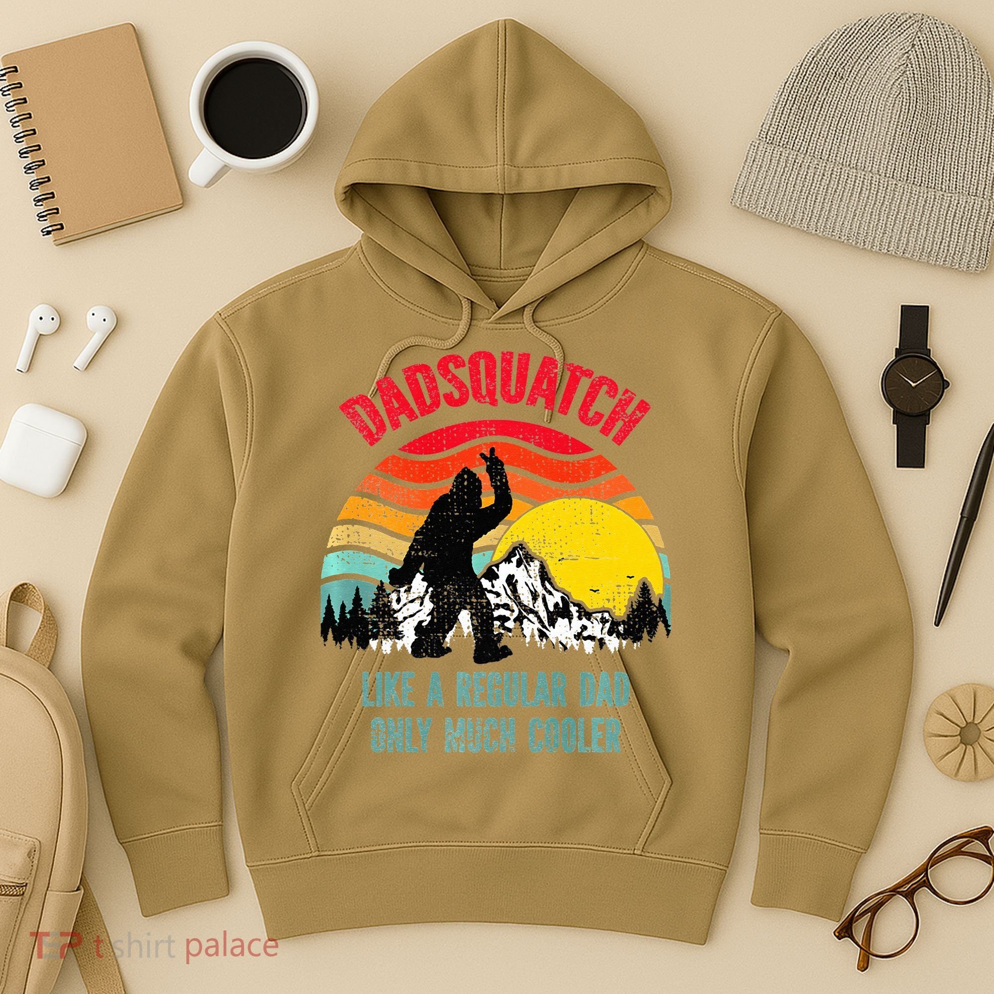 Dadsquatch Like A Regular Dad Only Much Cooler Big Foot Premium Hoodie
