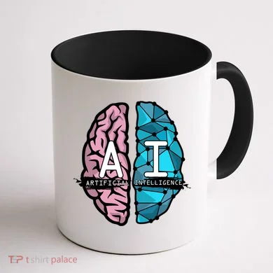 Deep Learning Artificial Intelligence Artificial Brain Gift Coffee Mug back