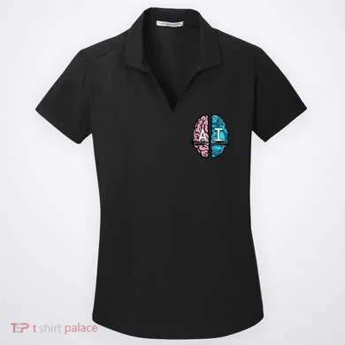 Deep Learning Artificial Intelligence Artificial Brain Gift Women's Dry Zone Grid Polo