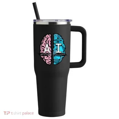 Deep Learning Artificial Intelligence Artificial Brain Gift 40oz Vacuum Insulated Stainless Steel Travel Tumbler