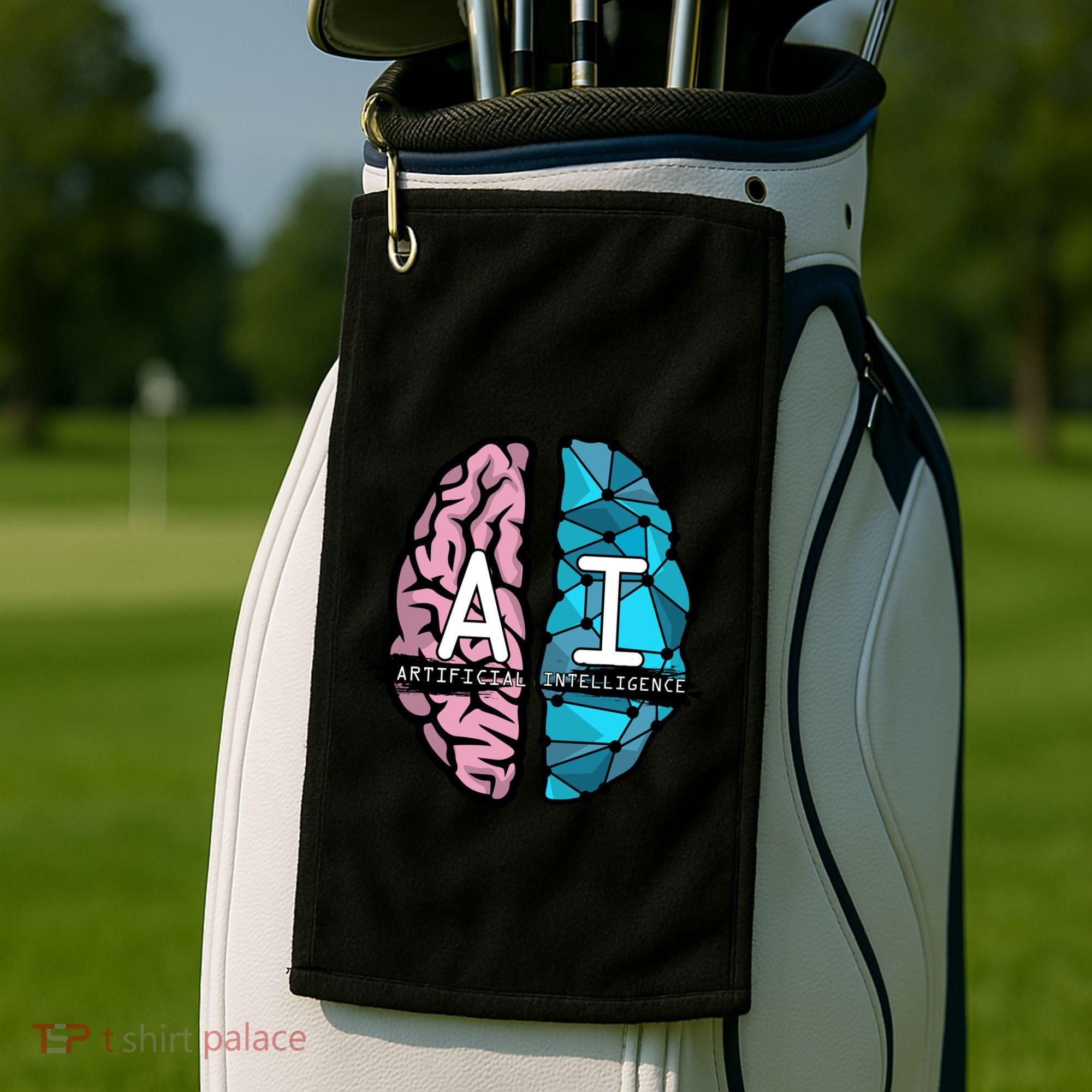 Deep Learning Artificial Intelligence Artificial Brain Gift Golf Towel