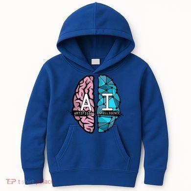 Deep Learning Artificial Intelligence Artificial Brain Gift Kids Hoodie