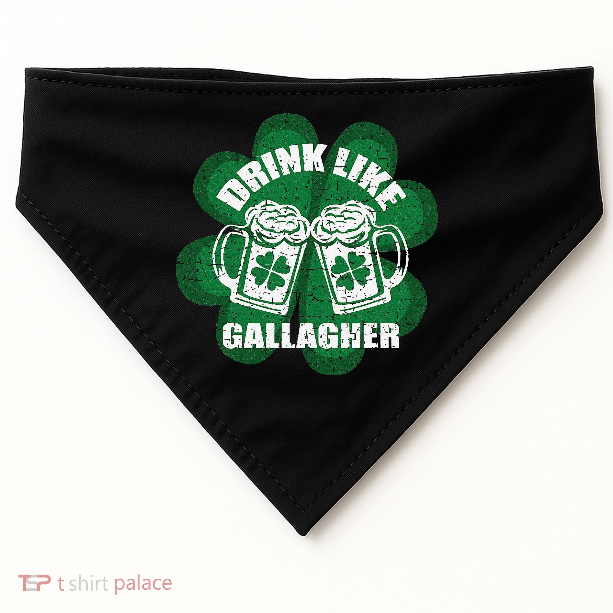 Drink Like A Gallagher Saint Patrick's Day Irish USA-Made Doggie Bandana