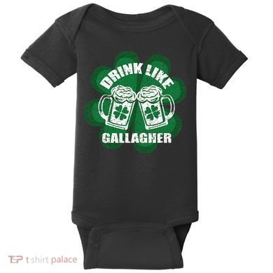 Drink Like A Gallagher Saint Patrick's Day Irish Baby Bodysuit