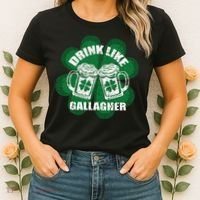 Drink Like A Gallagher Saint Patrick's Day Irish Women's T-Shirt thumb 2