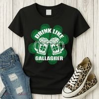 Drink Like A Gallagher Saint Patrick's Day Irish Women's T-Shirt thumb 3