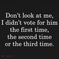 Dont Look At Me I DidnT Vote For Him First Time Second Time Toddler Hoodie thumb 2