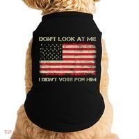 DonT Look At Me I DidnT Vote For Him Funny Us Flag Retro Doggie Tank thumb 0