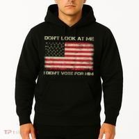 DonT Look At Me I DidnT Vote For Him Funny Us Flag Retro Hoodie thumb 2