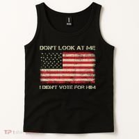DonT Look At Me I DidnT Vote For Him Funny Us Flag Retro Tank Top thumb 2