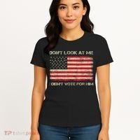 DonT Look At Me I DidnT Vote For Him Funny Us Flag Retro Women's T-Shirt thumb 4