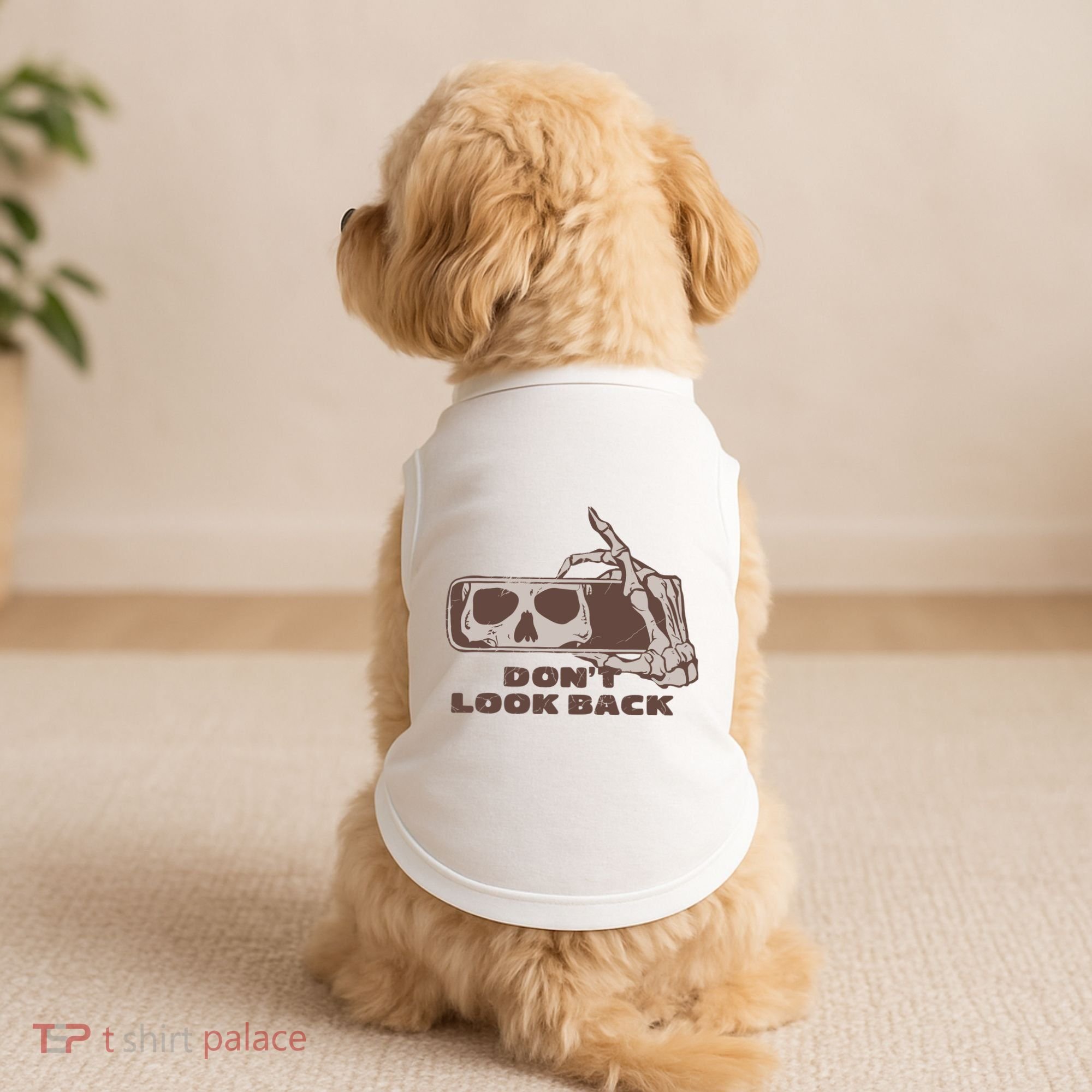 DonT Look Back Skeleton Car Mirror Transparent Doggie Tank