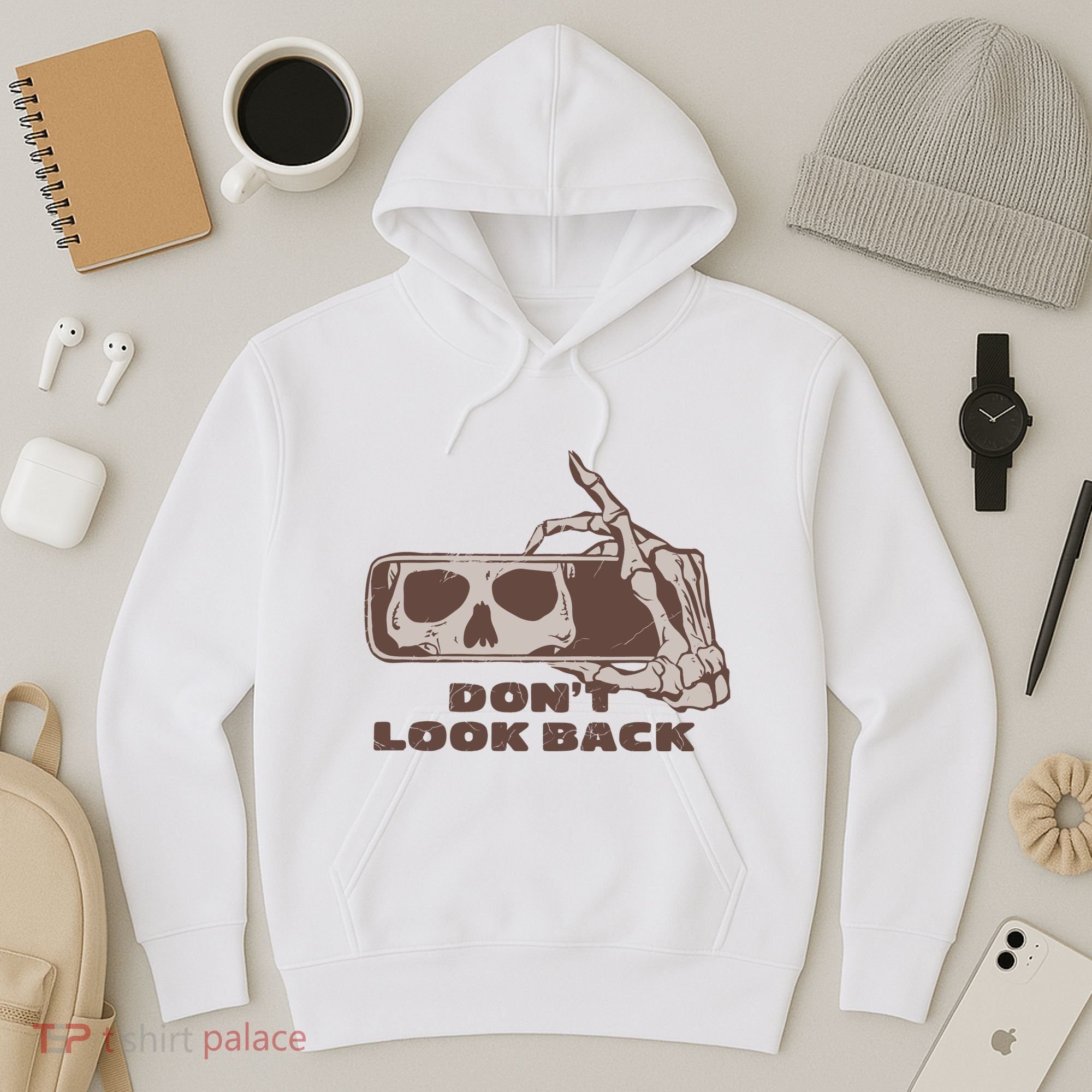 DonT Look Back Skeleton Car Mirror Transparent Hoodie
