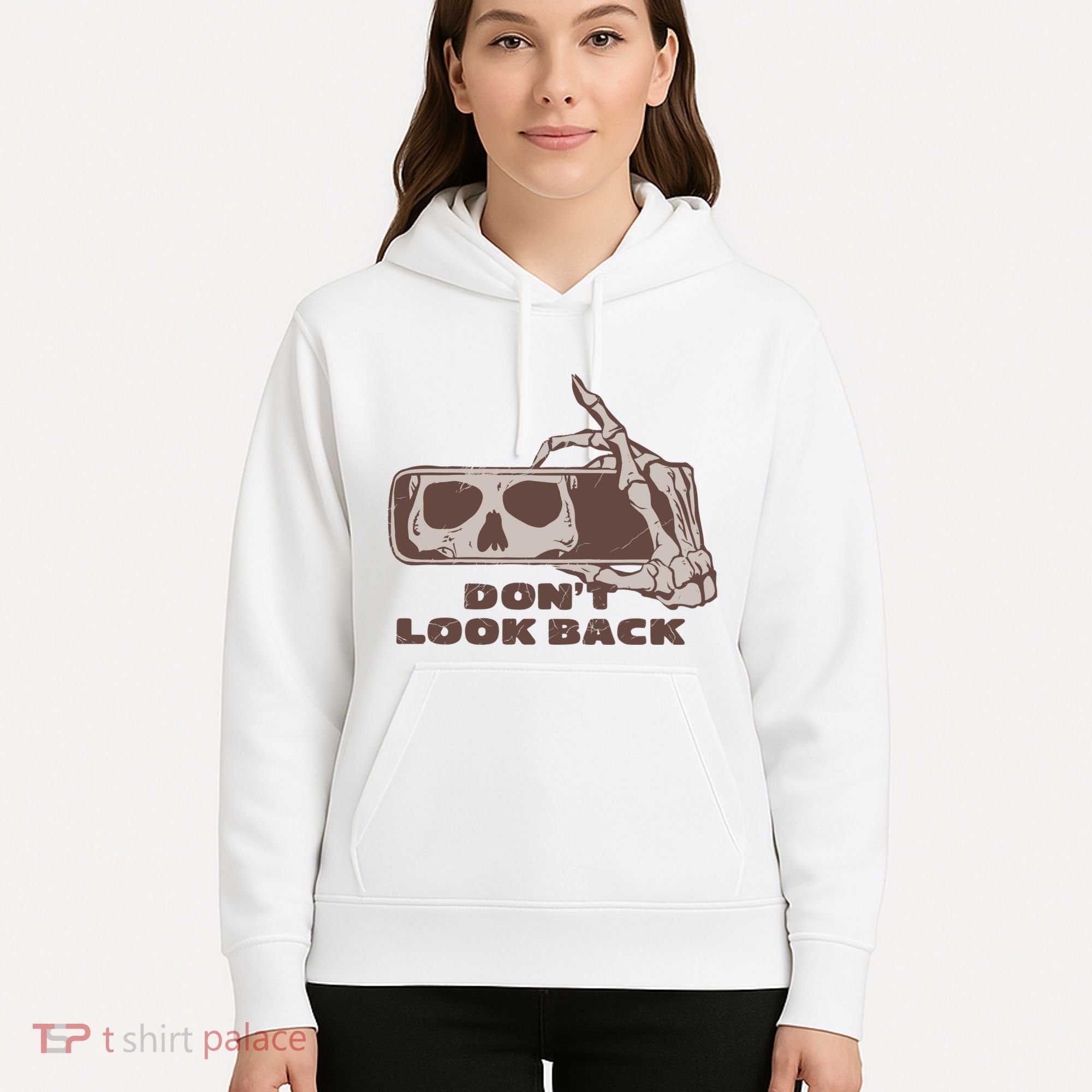 DonT Look Back Skeleton Car Mirror Transparent Hoodie