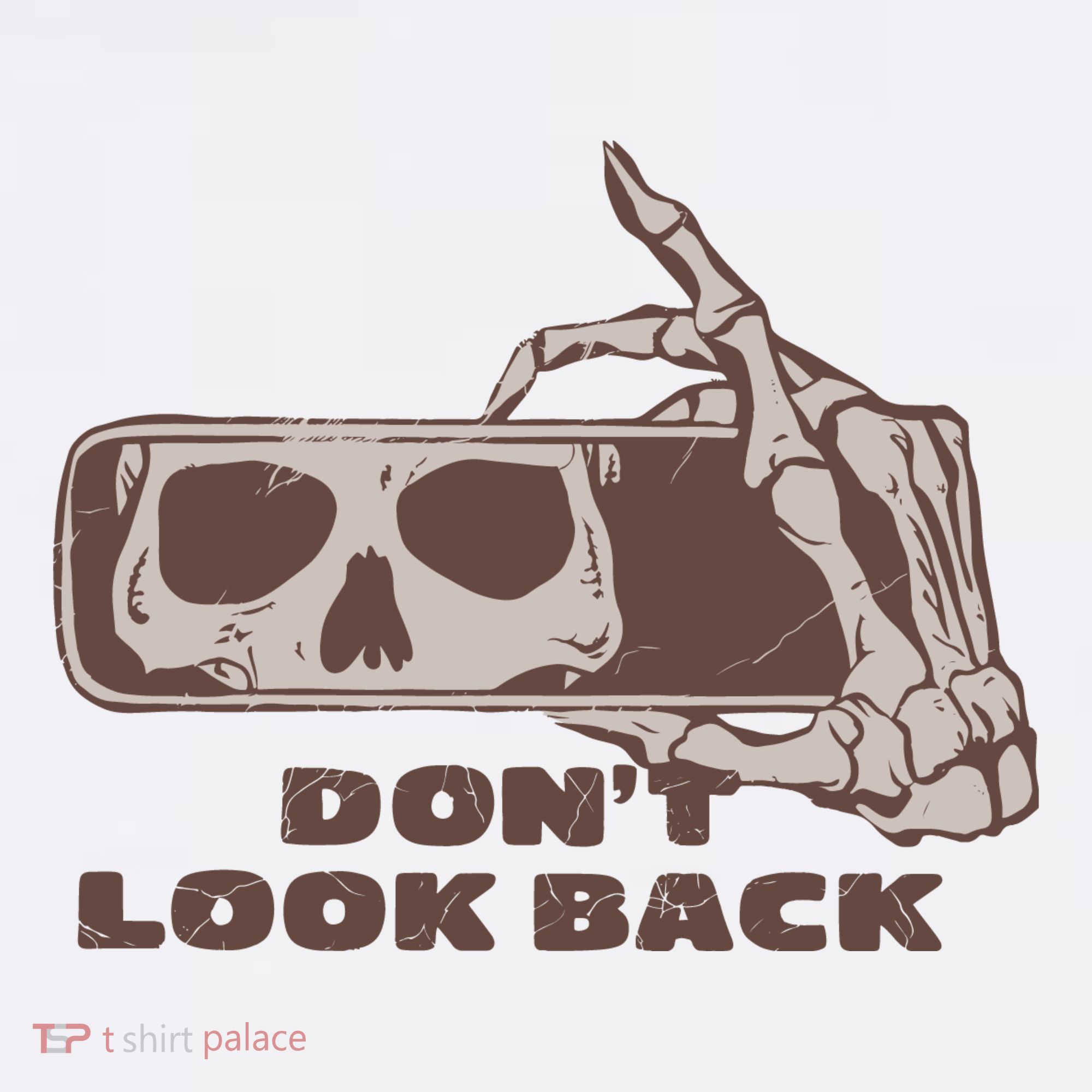 DonT Look Back Skeleton Car Mirror Transparent Apron