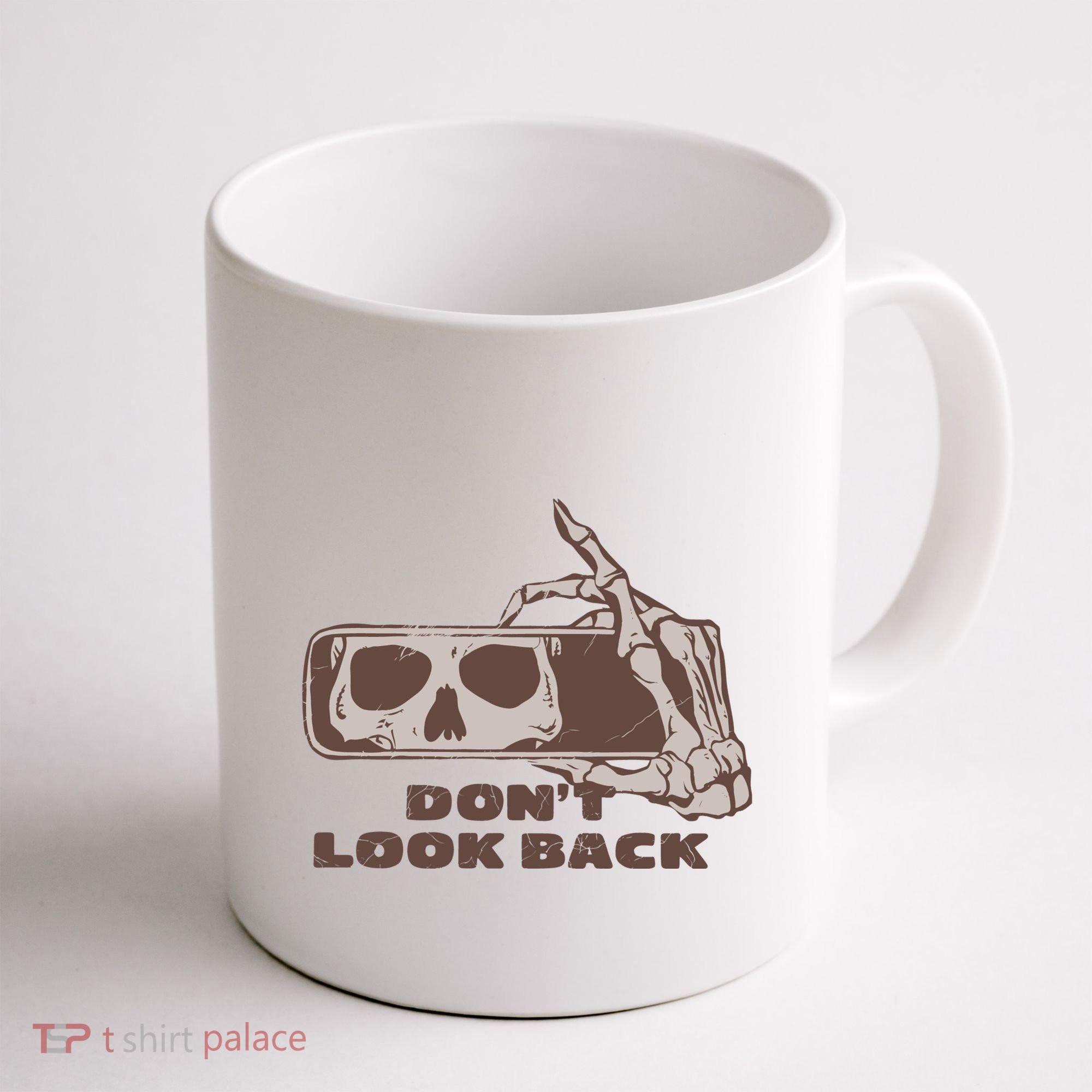 DonT Look Back Skeleton Car Mirror Transparent Coffee Mug