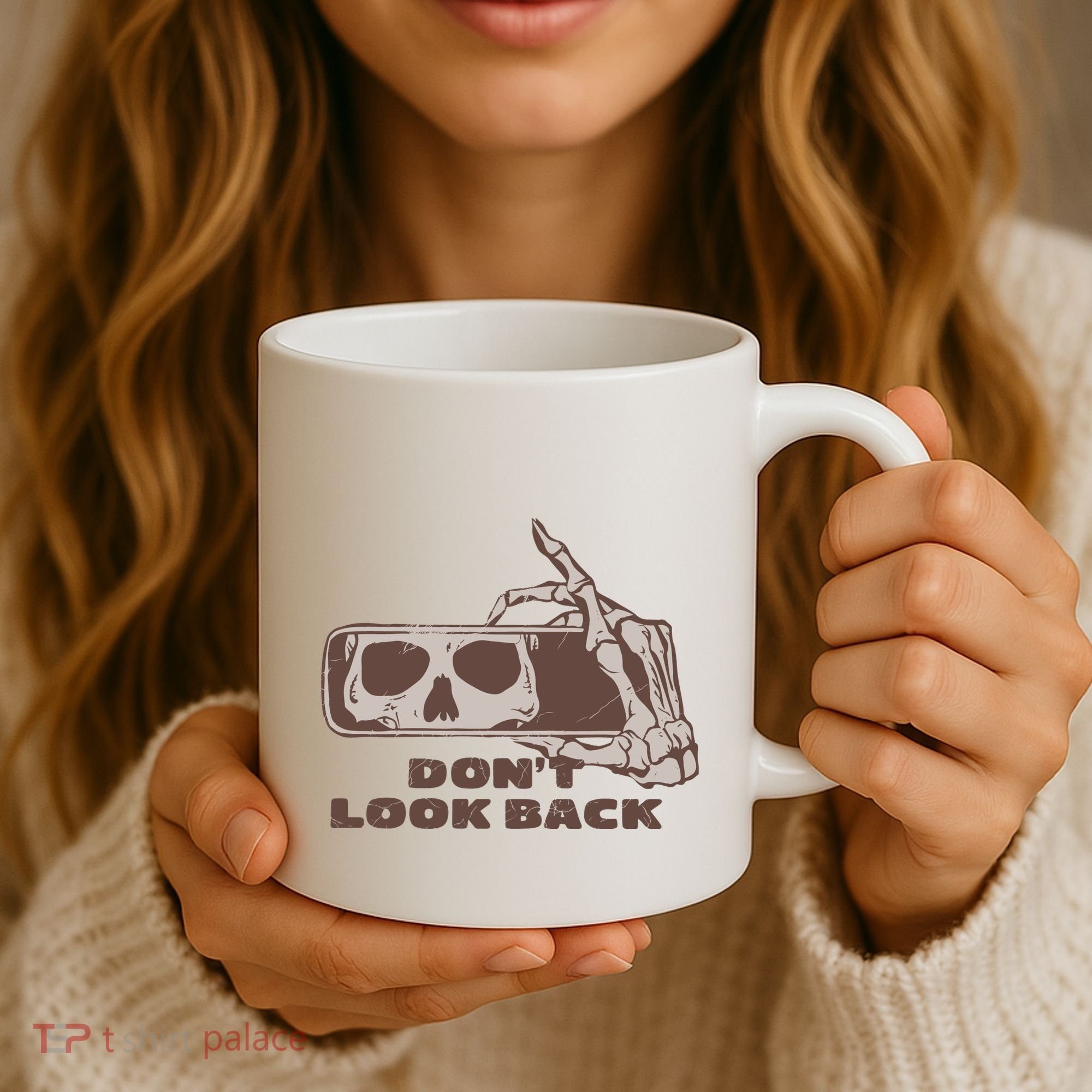 DonT Look Back Skeleton Car Mirror Transparent Coffee Mug