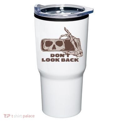 DonT Look Back Skeleton Car Mirror Transparent Tumbler