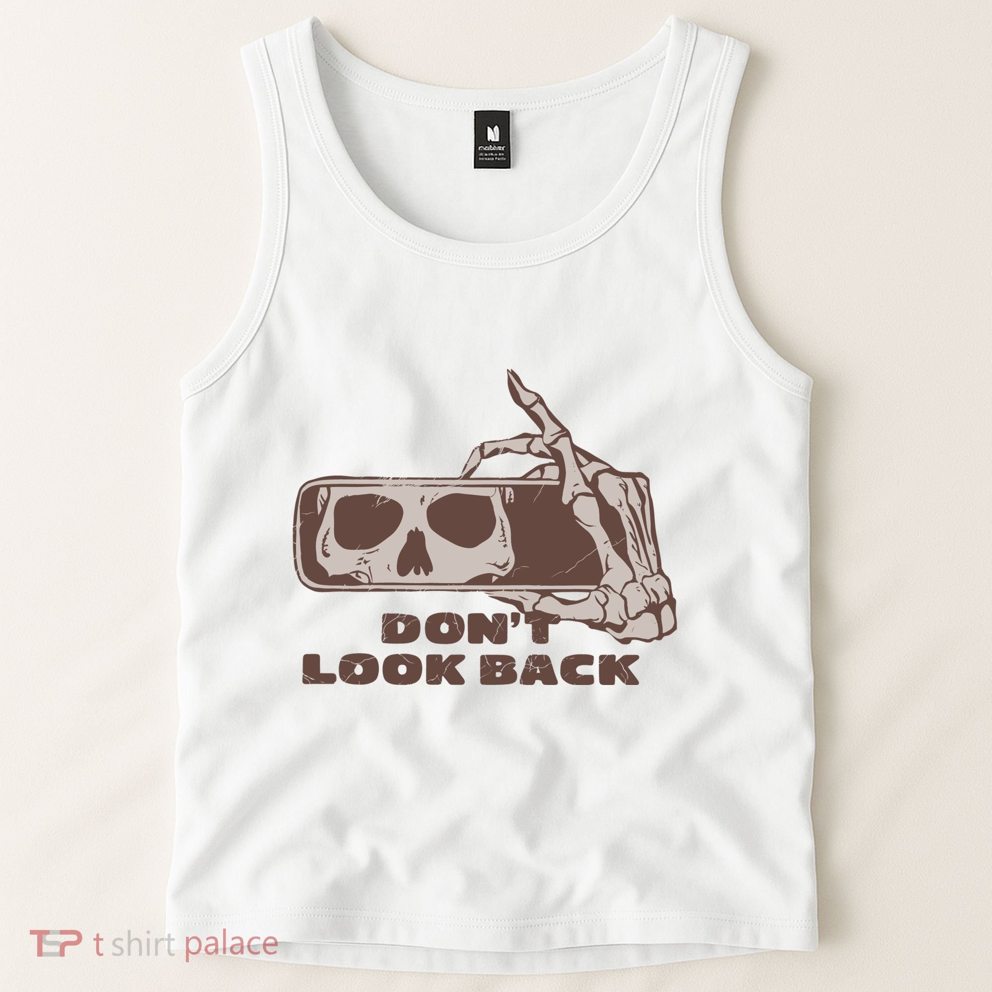 DonT Look Back Skeleton Car Mirror Transparent Tank Top