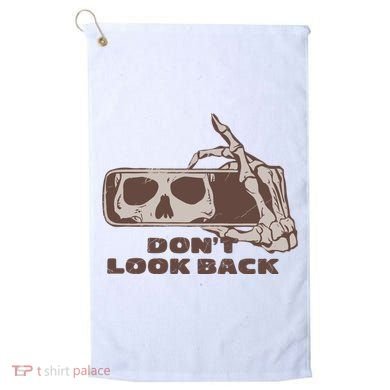 DonT Look Back Skeleton Car Mirror Transparent Golf Towel