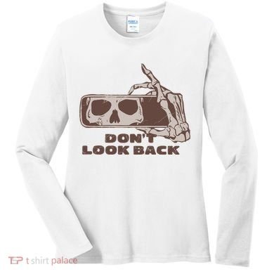 DonT Look Back Skeleton Car Mirror Transparent Women's Long Sleeve Shirt