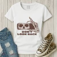 DonT Look Back Skeleton Car Mirror Transparent Women's T-Shirt thumb 3