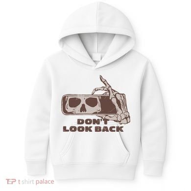 DonT Look Back Skeleton Car Mirror Transparent Kids Hoodie