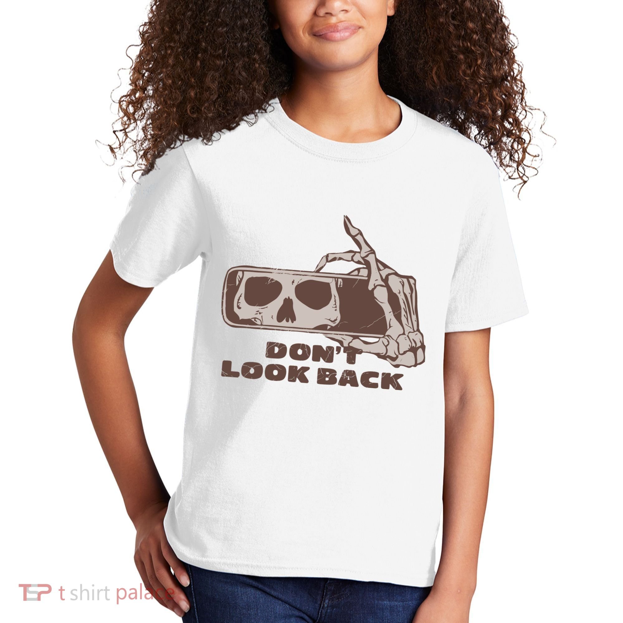 DonT Look Back Skeleton Car Mirror Transparent Kids T-Shirt