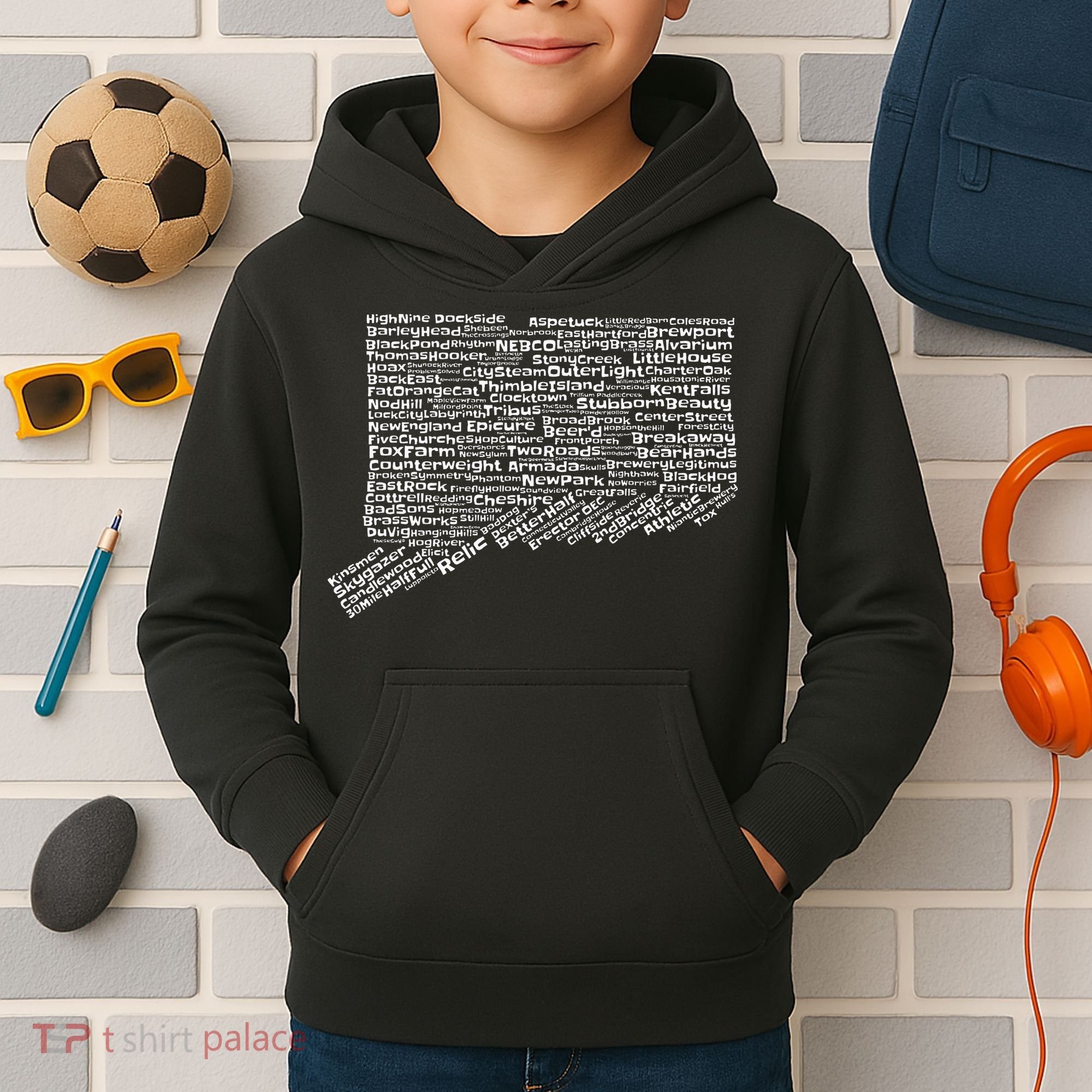 Drink Local Connecticut Breweries Kids Hoodie
