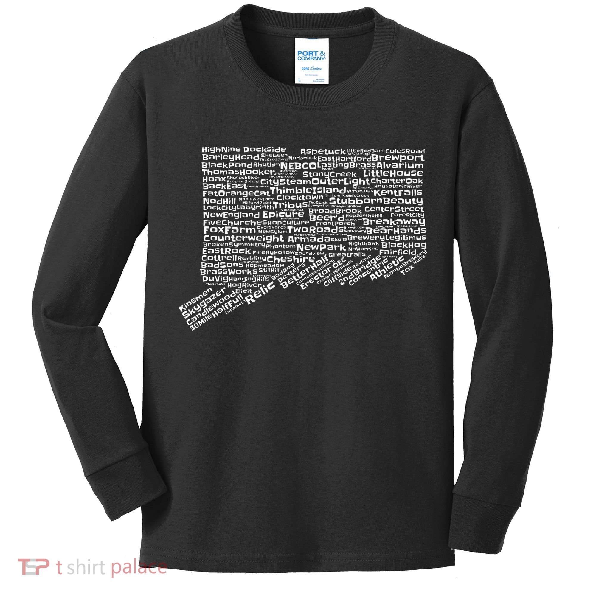 Drink Local Connecticut Breweries Kids Long Sleeve Shirt