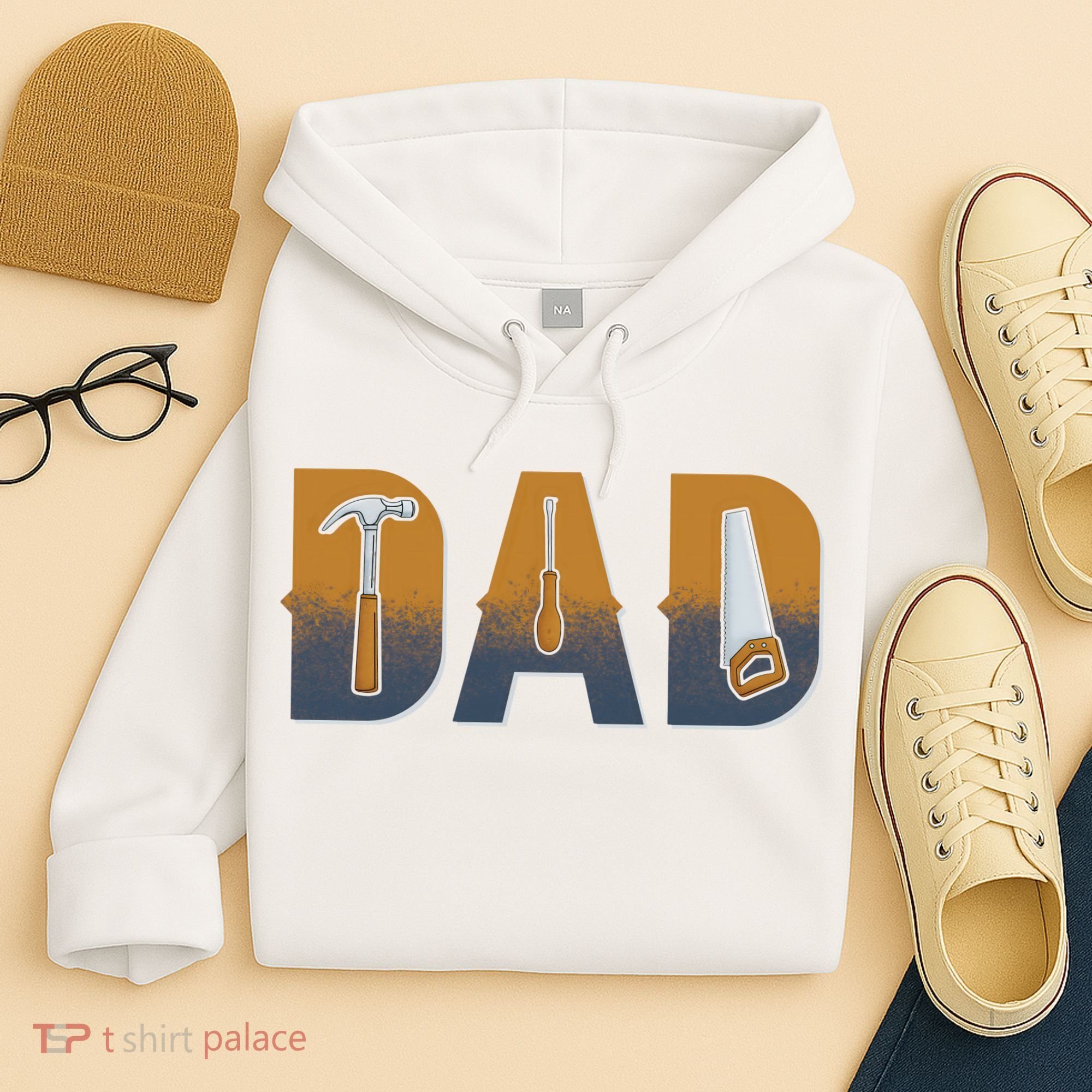 Dad Life Construction Fathers Day Builder Hoodie