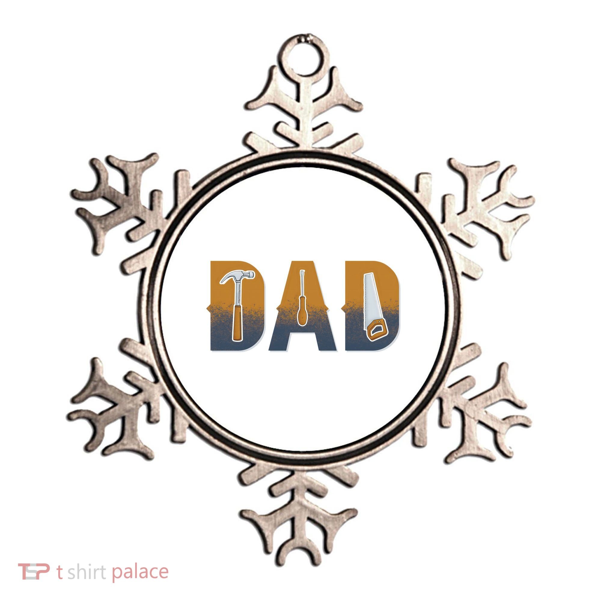 Dad Life Construction Fathers Day Builder Ornament
