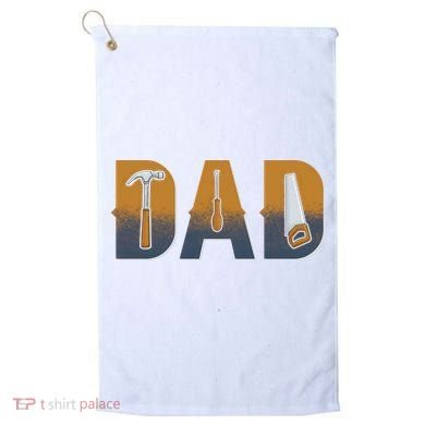 Dad Life Construction Fathers Day Builder Golf Towel
