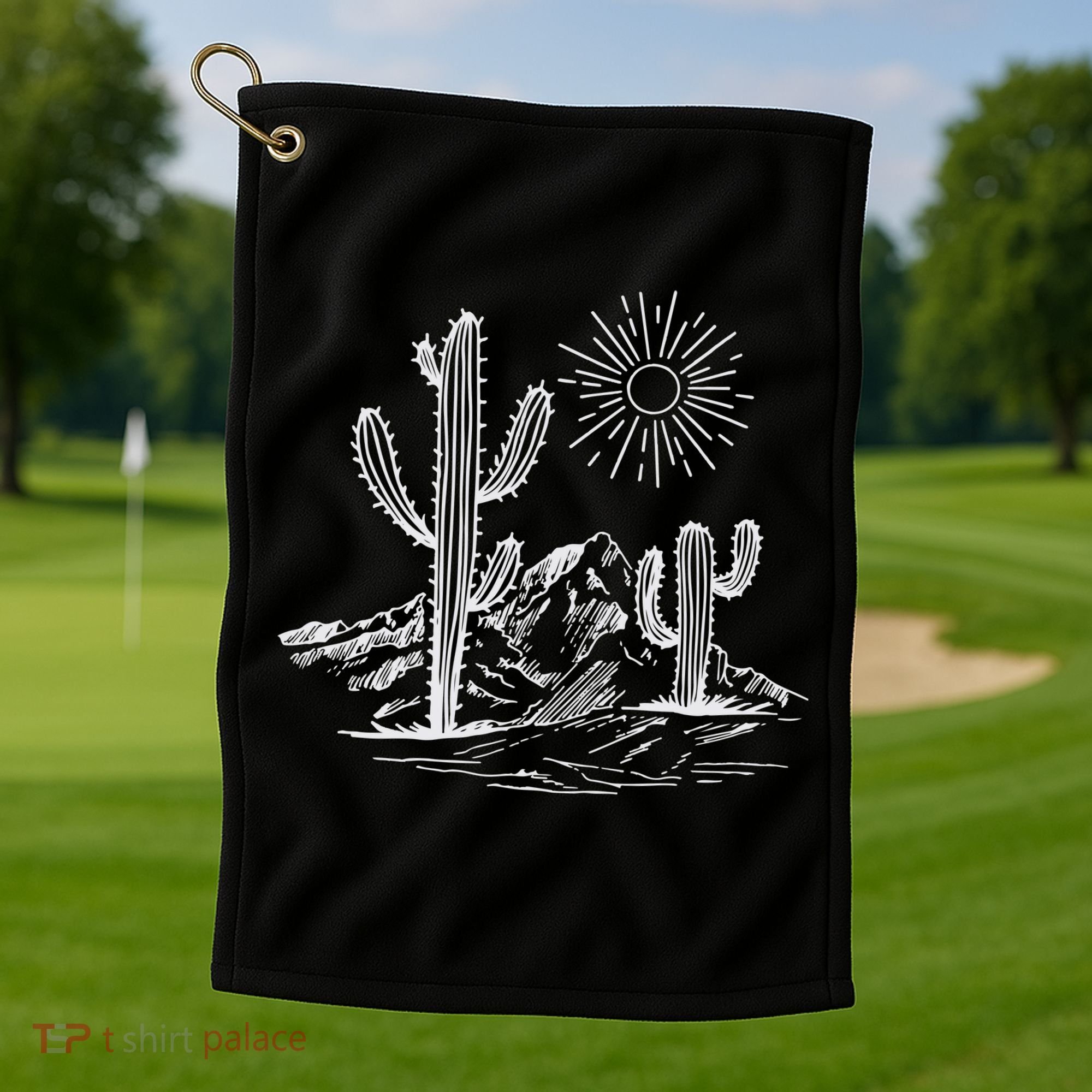 Desert Life Cactus Golf Towel