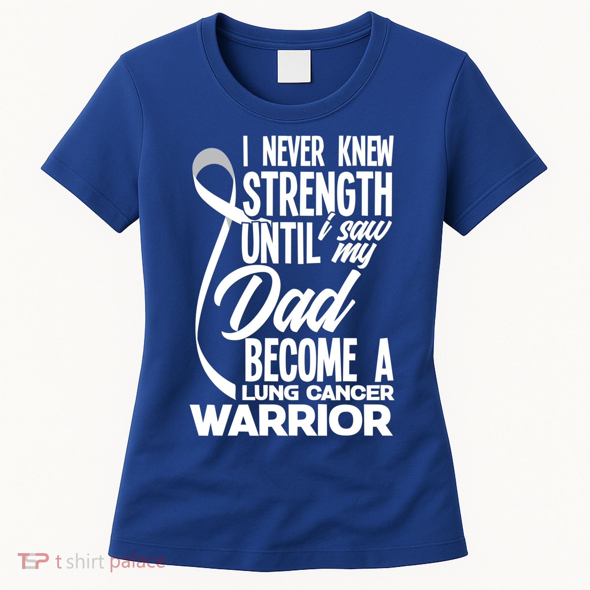 Dad Lung Cancer Warrior Son Daughter Of Lung Cancer Warrior Gift Women's T-Shirt