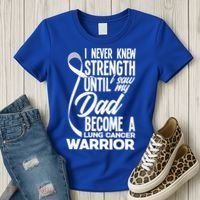 Dad Lung Cancer Warrior Son Daughter Of Lung Cancer Warrior Gift Women's T-Shirt thumb 3
