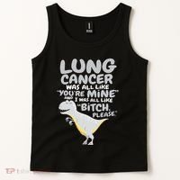 Dinosaur Lung Cancer Was All Like You're Mine Awareness Day Tank Top thumb 2