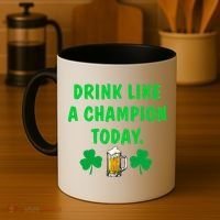 Drink Like Champion Today St Patricks Day Irish Drinking Coffee Mug thumb 4