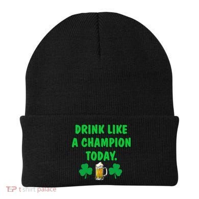 Drink Like Champion Today St Patricks Day Irish Drinking Beanie