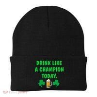 Drink Like Champion Today St Patricks Day Irish Drinking Beanie thumb 0