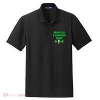 Drink Like Champion Today St Patricks Day Irish Drinking Dry Zone Grid Polo thumb 0