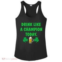 Drink Like Champion Today St Patricks Day Irish Drinking Ladies PosiCharge Competitor Racerback Tank thumb 0