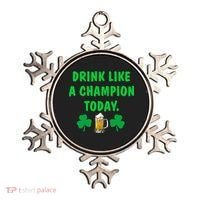 Drink Like Champion Today St Patricks Day Irish Drinking Ornament thumb 0