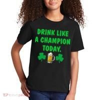 Drink Like Champion Today St Patricks Day Irish Drinking Kids T-Shirt thumb 2