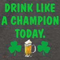 Drink Like Champion Today St Patricks Day Irish Drinking Vector Backpack thumb 2